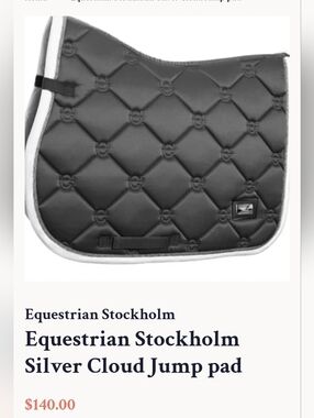 Silver Cloud Es Quilted Jump Saddle Pad With Bonnet- FULL EUC